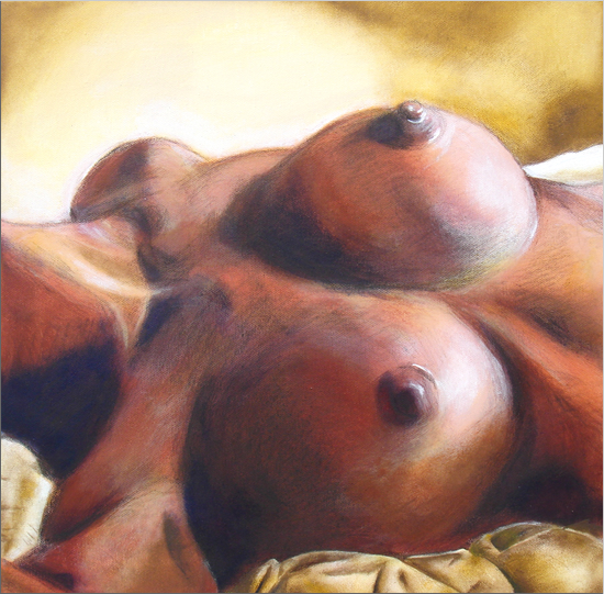 Akt_in_Ocker_Acrylbild