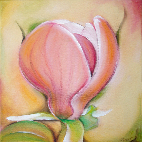 Magnolie_Knospe_Acrylbild